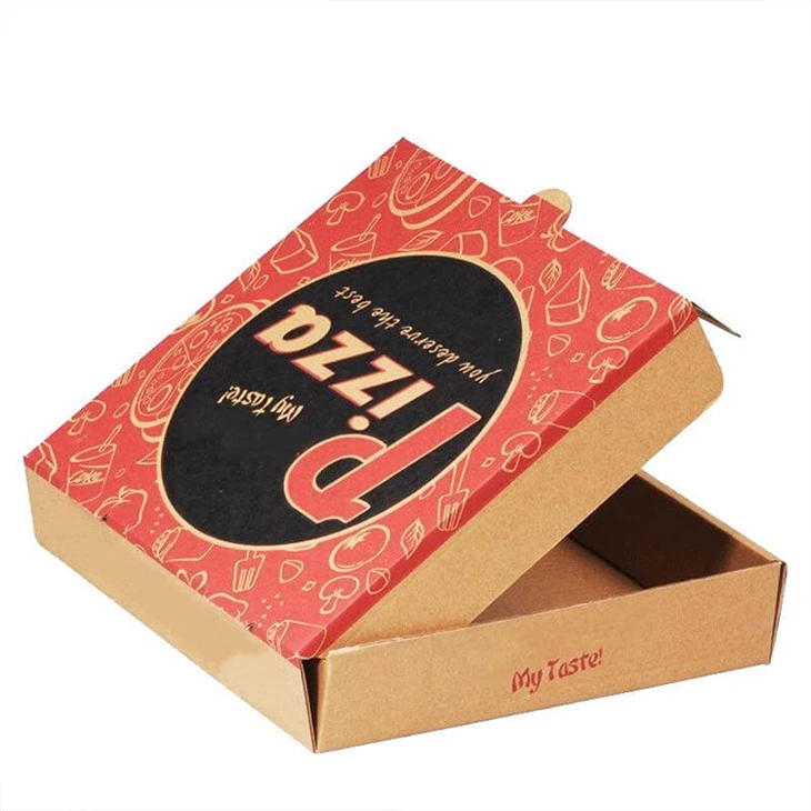 Food Grade Emballage Box Custom Llogo Chinese Pizza Box