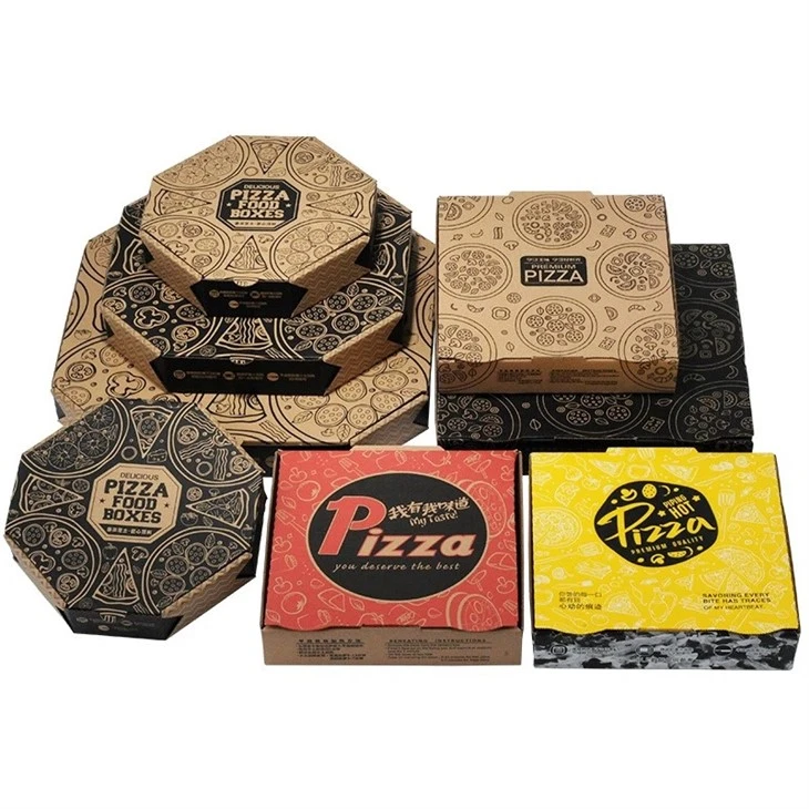 Octangle Shape Pizza Emballageæske med kundelogo