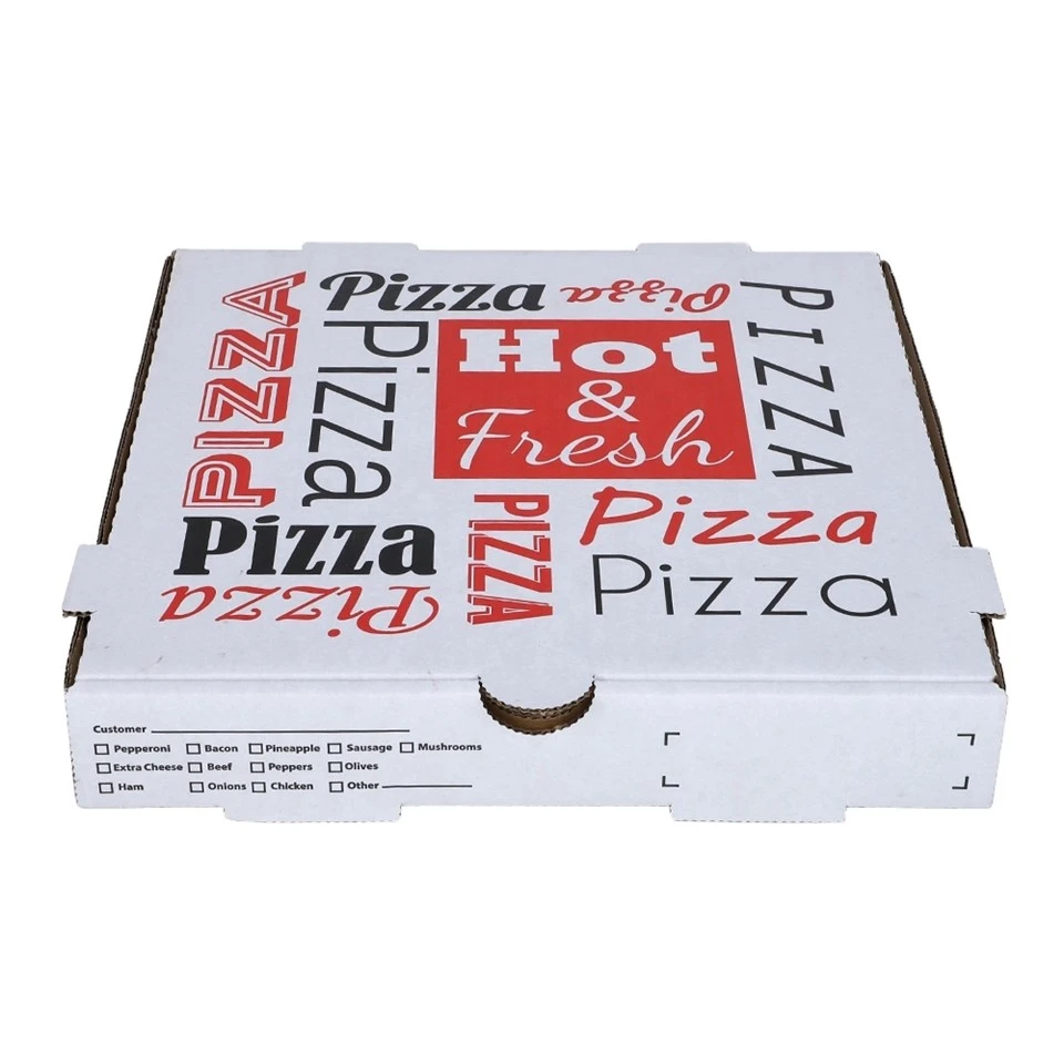 Bærbar genanvendelig pizzaæske med bølgepap