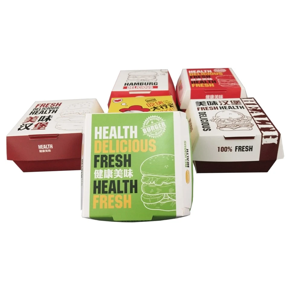 Take Out Clamshell Hamburg Papir Box