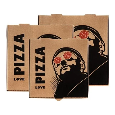 Bølgepapir Food Grade Pizza Emballage Box Custom Logo